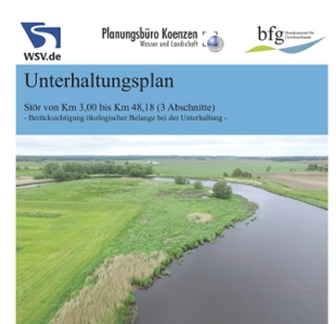 Dieses Bild zeigt einen Ausschnitt vom Deckblatt des Unterhaltungsplan der Stör Dieses Bild zeigt einen Ausschnitt vom Deckblatt des Unterhaltungsplan der Stör