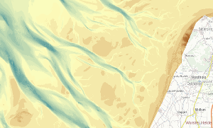 Das Bild zeigt das digitale Geländemodell 2012 der Außenweser. Das Bild zeigt das digitale Geländemodell 2012 der Außenweser.
